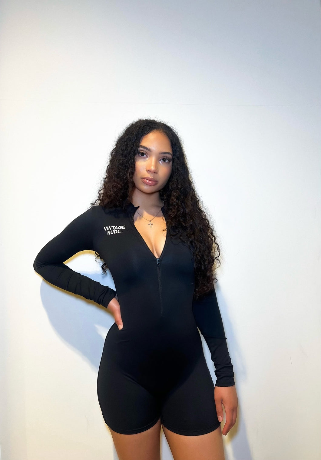 “BLACKOUT” workout romper